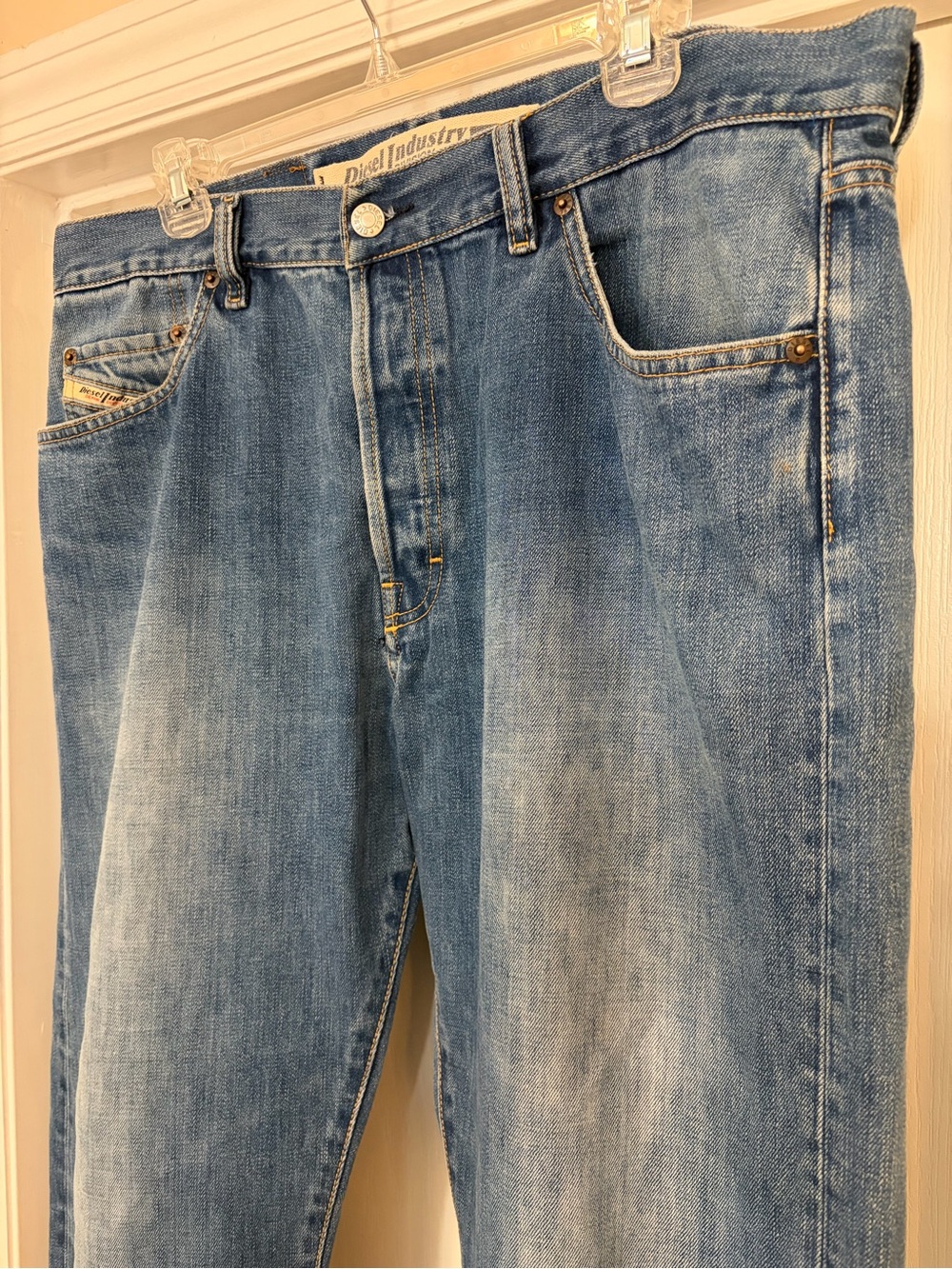 Diesel Industry Denim Division Jeans Men's 38x30 Italy Buttonfly Type RR55 - Picture 2 of 11